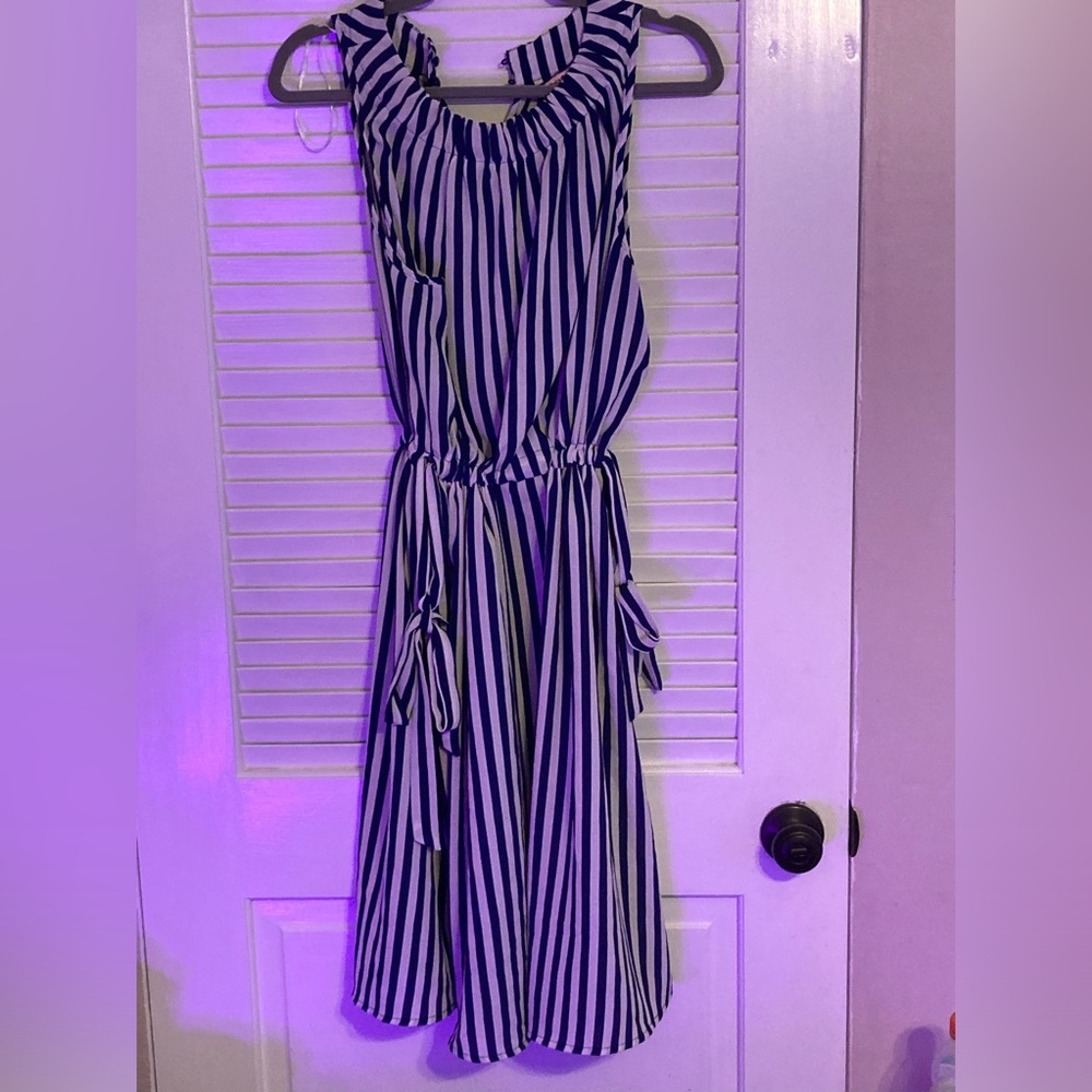 Juicy Couture XXL Nautical Cinched Sleeveless Womens Dress Boat Cruise Wear New